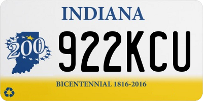 IN license plate 922KCU