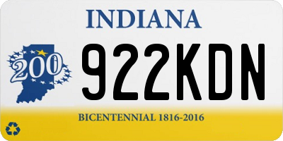 IN license plate 922KDN