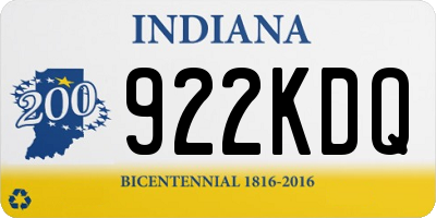 IN license plate 922KDQ