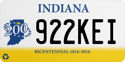 IN license plate 922KEI
