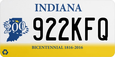 IN license plate 922KFQ