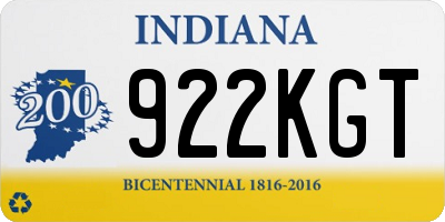 IN license plate 922KGT