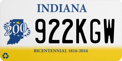 IN license plate 922KGW