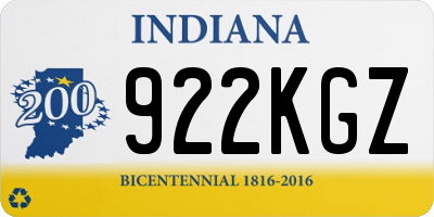 IN license plate 922KGZ