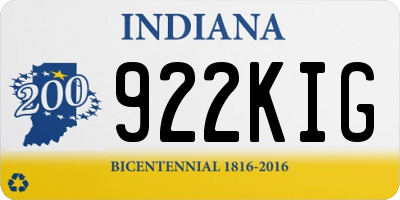 IN license plate 922KIG