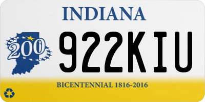 IN license plate 922KIU