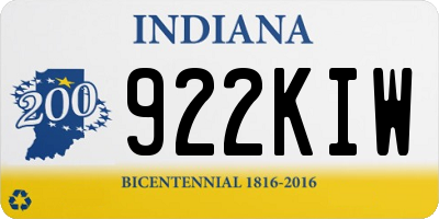 IN license plate 922KIW