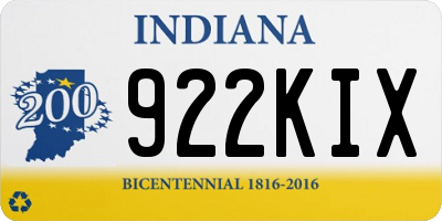 IN license plate 922KIX