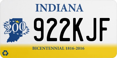 IN license plate 922KJF