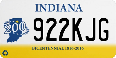 IN license plate 922KJG