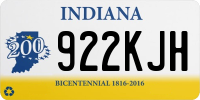 IN license plate 922KJH