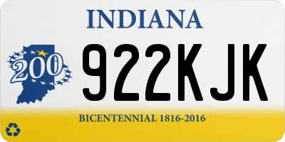 IN license plate 922KJK