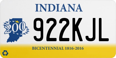 IN license plate 922KJL