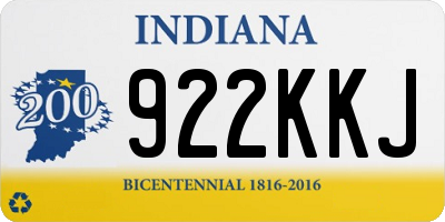 IN license plate 922KKJ
