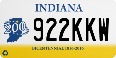 IN license plate 922KKW