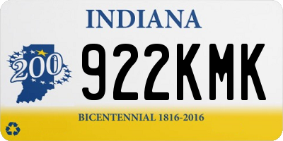 IN license plate 922KMK