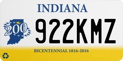 IN license plate 922KMZ