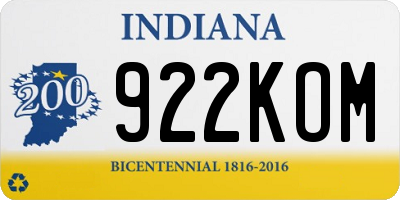 IN license plate 922KOM