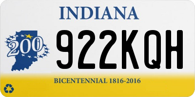 IN license plate 922KQH