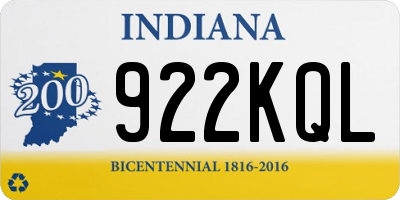 IN license plate 922KQL