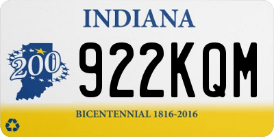 IN license plate 922KQM