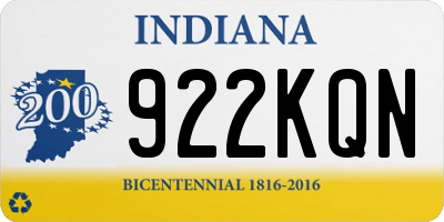 IN license plate 922KQN