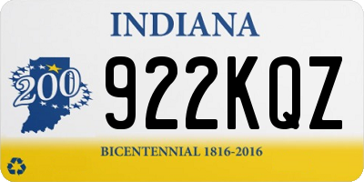 IN license plate 922KQZ