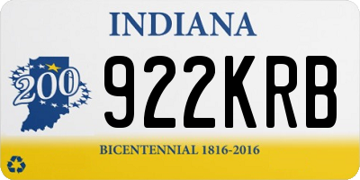IN license plate 922KRB
