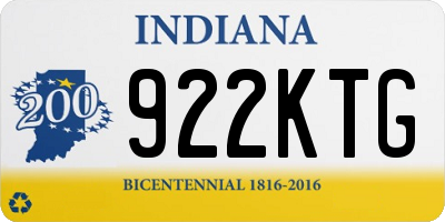IN license plate 922KTG