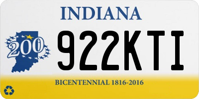 IN license plate 922KTI