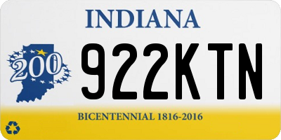 IN license plate 922KTN