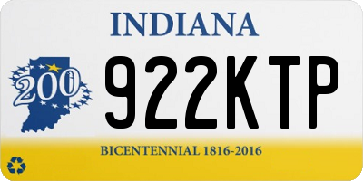 IN license plate 922KTP