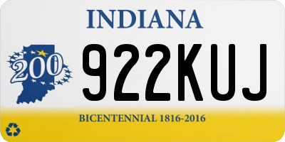 IN license plate 922KUJ