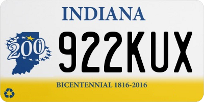 IN license plate 922KUX