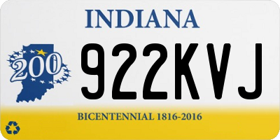 IN license plate 922KVJ