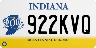 IN license plate 922KVQ