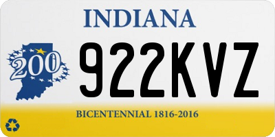 IN license plate 922KVZ