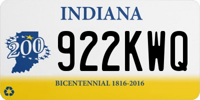 IN license plate 922KWQ