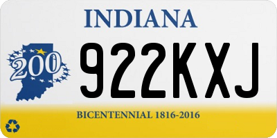 IN license plate 922KXJ