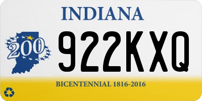 IN license plate 922KXQ