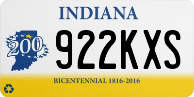 IN license plate 922KXS