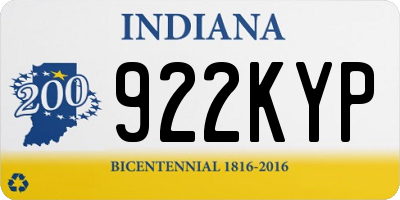 IN license plate 922KYP