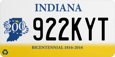 IN license plate 922KYT