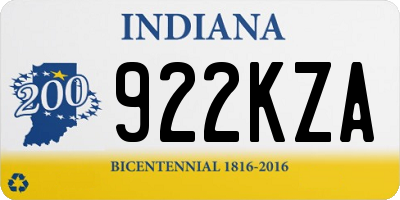 IN license plate 922KZA