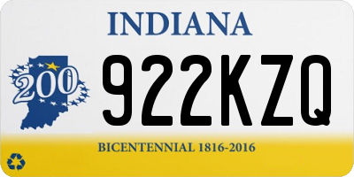 IN license plate 922KZQ
