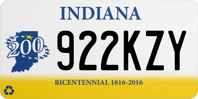 IN license plate 922KZY