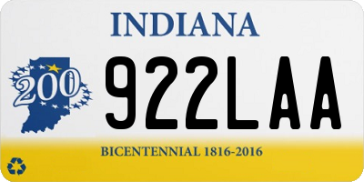 IN license plate 922LAA