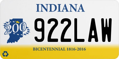 IN license plate 922LAW