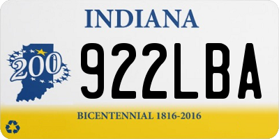 IN license plate 922LBA