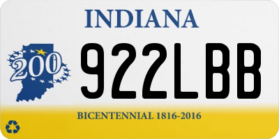 IN license plate 922LBB